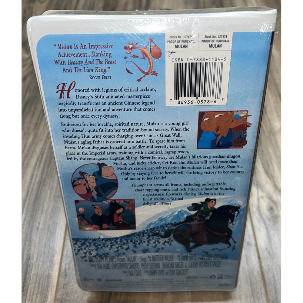 Mulan (VHS, 1999) Brand New Never Opened Still In The Packaging Super Rare - Picture 4 of 9